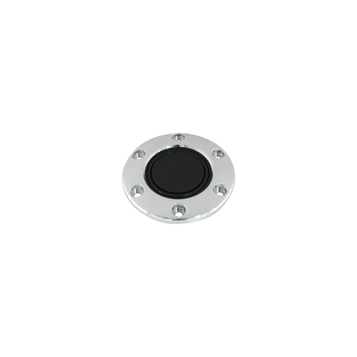 Cal Custom Horn Button With Bolt Holes Polished Aluminium, Suits 6 Bolt Wheels