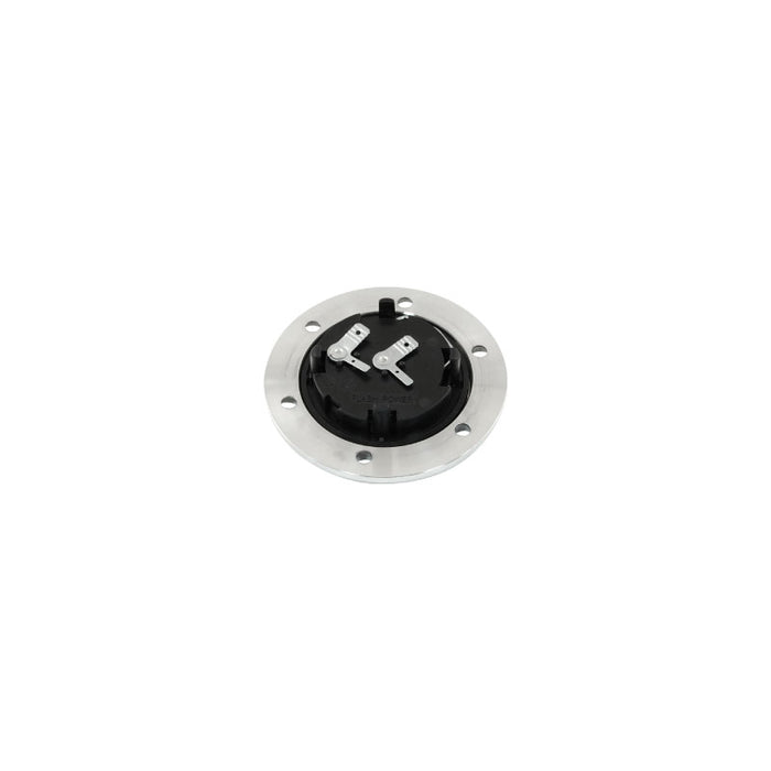Cal Custom Horn Button With Bolt Holes Polished Aluminium, Suits 6 Bolt Wheels