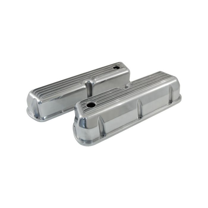 Cal Custom SB Ford Finned Polished Aluminium Valve Covers, 289 302