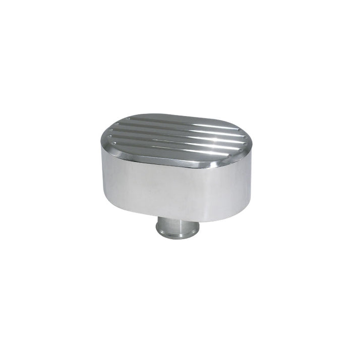 Cal Custom Polished Aluminium Oval Ball Milled Top Push-In Breather Cap, No PCV