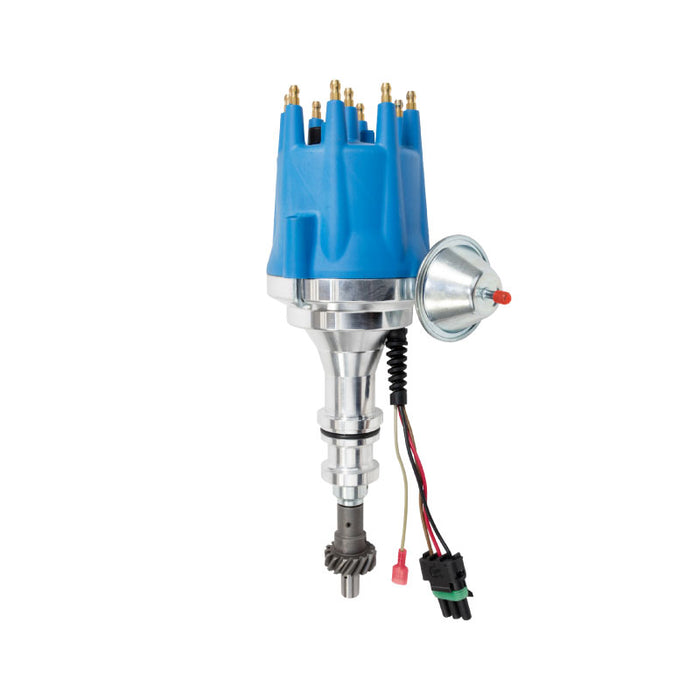 Ford Cleveland & Big Block Pro Billet Ready To Run Distributor - Blue Cap