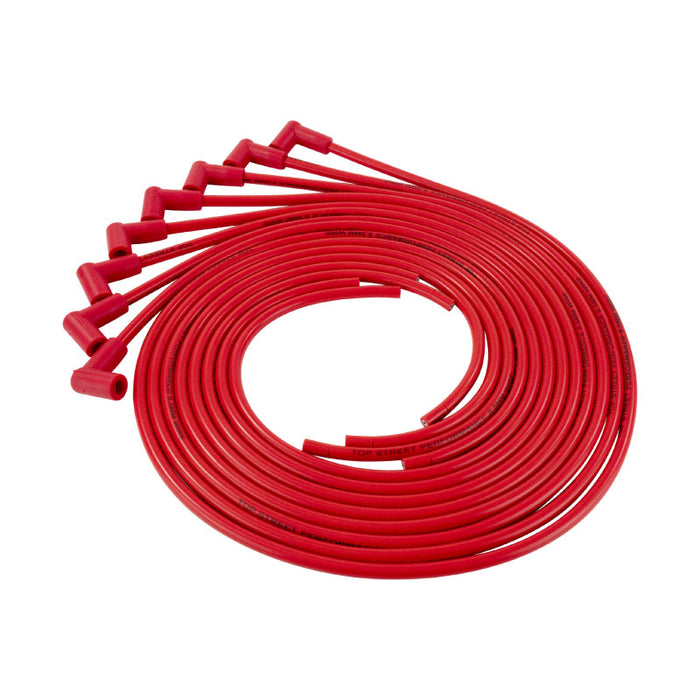 8.5mm Universal Ignition Leads With Right Angle/90° Plug Boots - Red