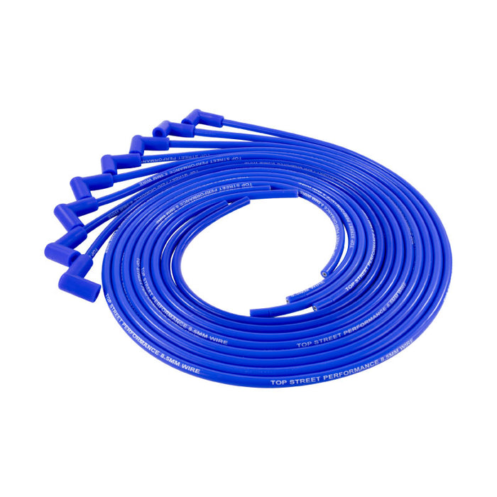8.5mm Universal Ignition Leads With Right Angle/90° Plug Boots - Blue