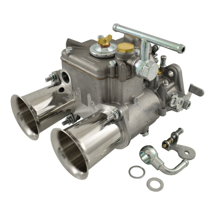 45 DCOE Weber Style Carburettor (5 Progression Holes) with Chrome Ram Tubes