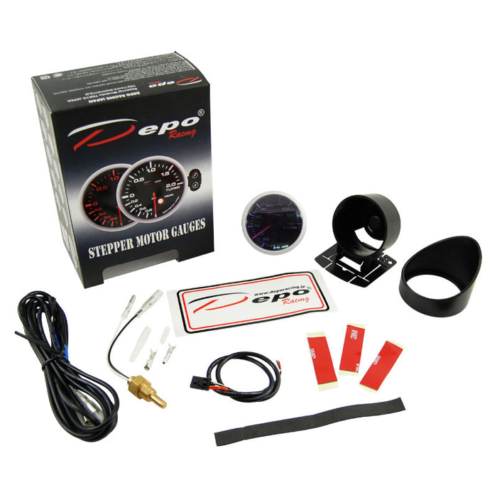 Depo Racing Dual View Water Temp Celsius Stepper Motor Gauge 52mm