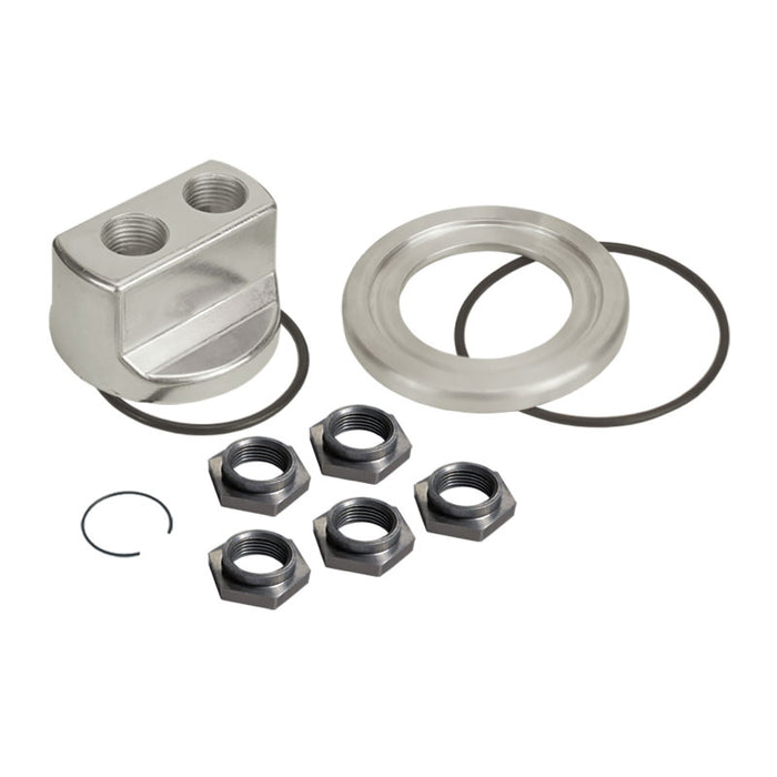 Derale Standard Universal Engine Spin On Adapter With 1/2'' NPT Ports 15747
