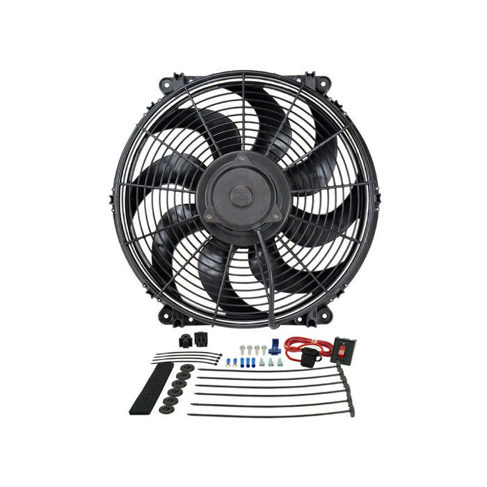 Derale 16" Tornado Electric Puller Fan With Premium Mounting Kit 16516