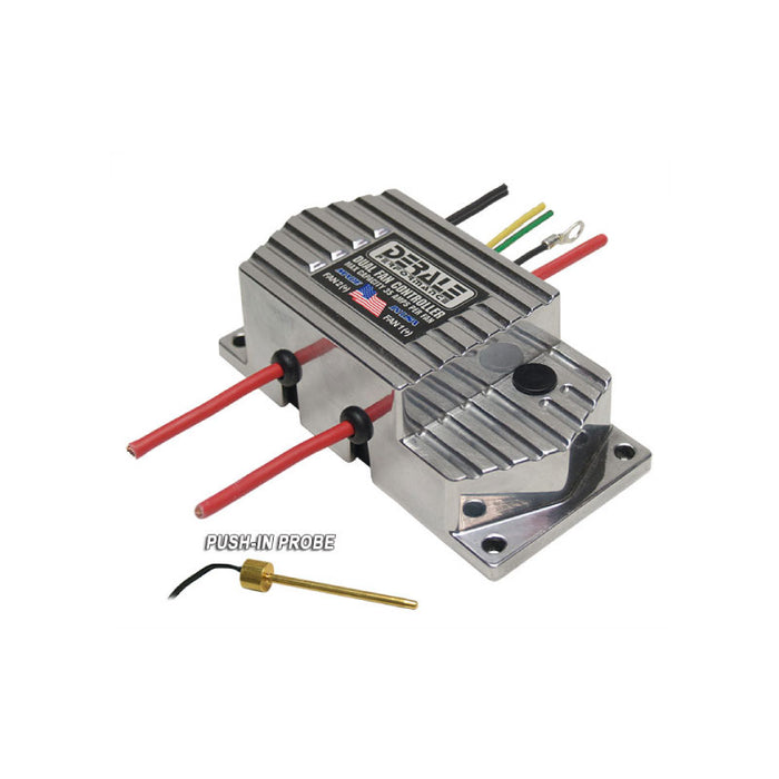 Derale High Amp Adjustable Dual Electric Fan Controller, Push In Radiator Probe 16788