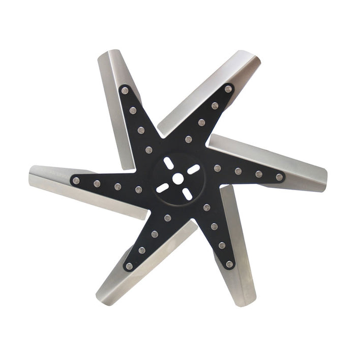 Derale 17" High Performance Flex Fan Stainless Steel Black Hub 19117