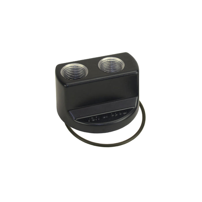 Derale Premium Engine Spin-On Adaptor With -10AN O-Ring Ports ¾"-16 Thread 35703