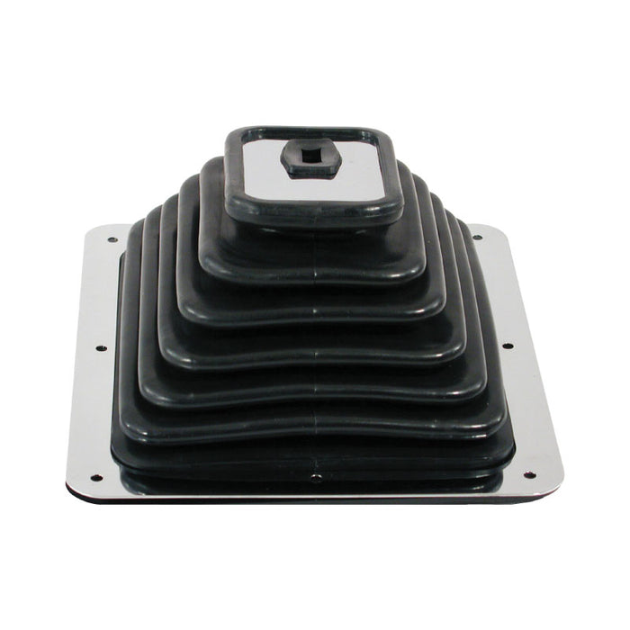 Large Rubber Universal Shifter Boot with Chrome Plate 7-3/4" x 8-3/4"