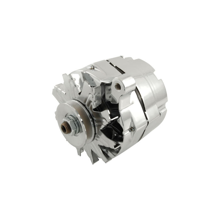 Ford 1G Style Chrome 100 Amp Alternator, Internal Regulator