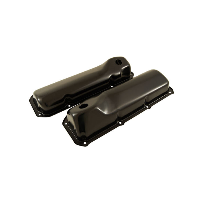 Black Steel Ford Cleveland 302 351 Rocker Covers, No Logo
