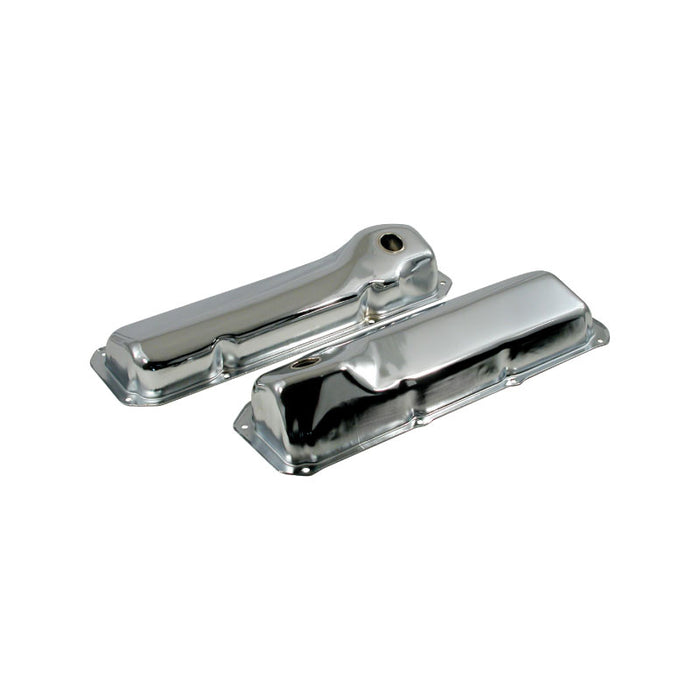 Chromed Steel Ford Cleveland 302 351 Rocker Covers, No Logo