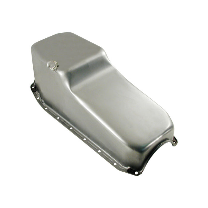 Small Block Chev Raw Steel Oil Pan Right-Hand Dipstick, Suits SBC Engines 1980-1984