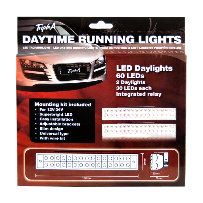 60 LED (2 x 30) Extra Bright Daytime Running Lights