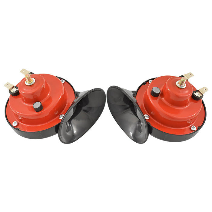 Dual Tone Twin Trumpet Snail Horn Set 12V, Car Motorcycle Van Boat Loud