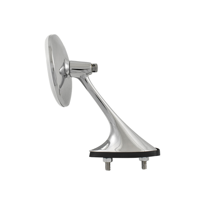 Universal Roberk 370 Style Door Mirror, Rectangular Head, Chrome