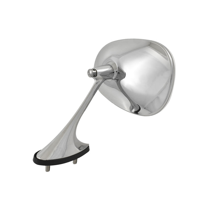 Universal Roberk 370 Style Door Mirror, Rectangular Head, Chrome