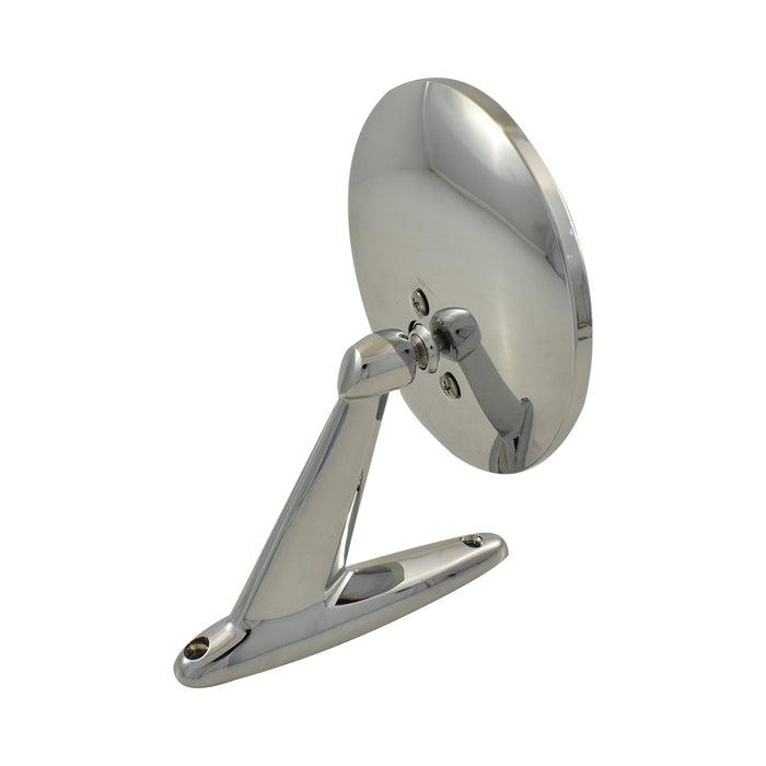 Universal Roberk 185 Style Car Door Mirror, Round Head, Chrome