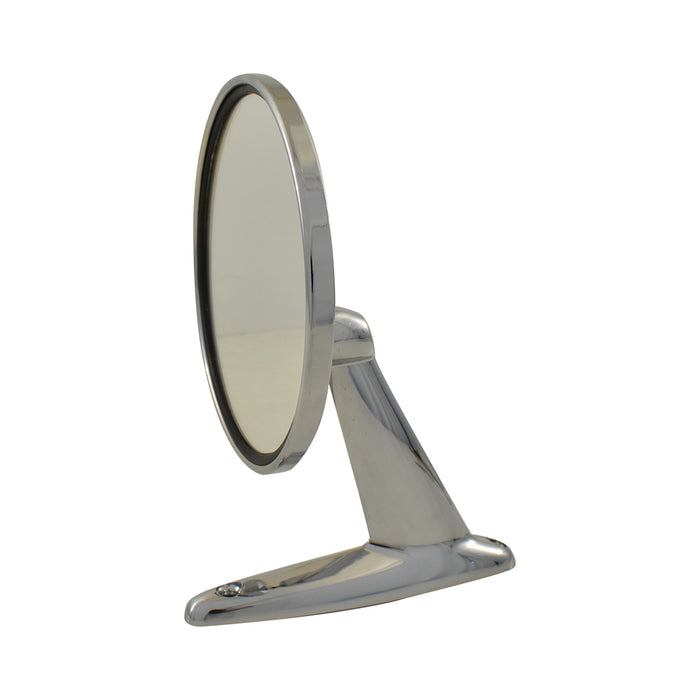 Universal Roberk 185 Style Car Door Mirror, Round Head, Chrome