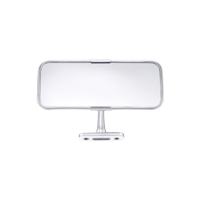 Cobra Style Dashboard Mount Interior Rear View Mirror, Stainless Steel