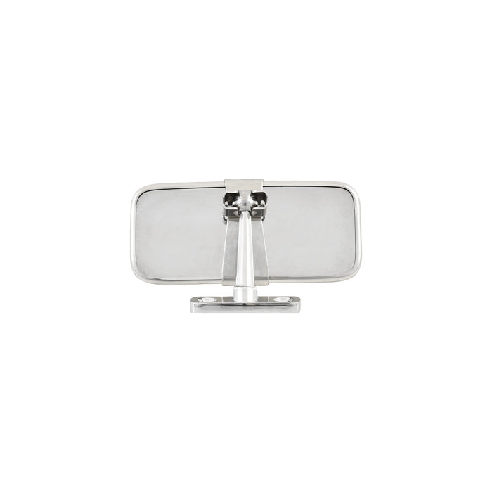Cobra Style Dashboard Mount 5 Inch Interior Rear View Mirror, Stainless Steel