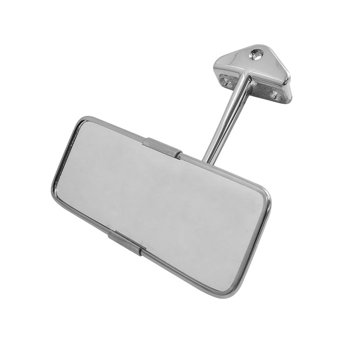 Stainless Steel Head Chrome Arm Interior Mirror - Suits Mini