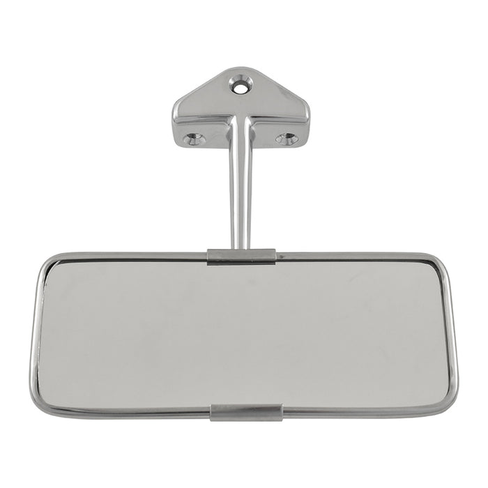 Stainless Steel Head Chrome Arm Interior Mirror - Suits Mini