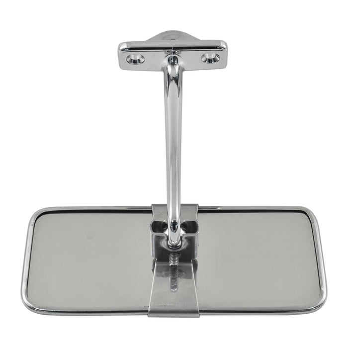 Stainless Steel Head Chrome Arm Interior Mirror - Suits Mini