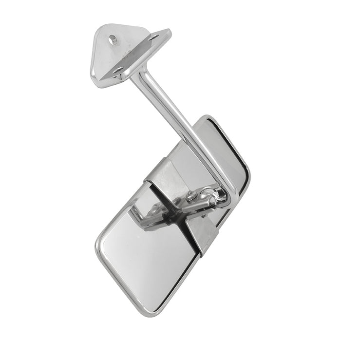 Stainless Steel Head Chrome Arm Interior Mirror - Suits Mini