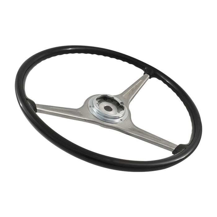 Classic 3 Spoke 416mm Black Rim Steering Wheel suits Porsche 356B/C 1960-65