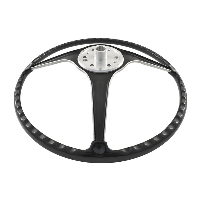 Classic 3 Spoke 416mm Black Rim Steering Wheel suits Porsche 356B/C 1960-65