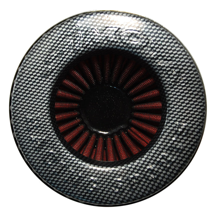 Simota 77mm Neck Pod Air Filter, Carbon Top Red Element