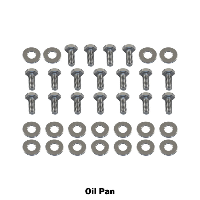 Small Block Chevy Engine Bolt Kit Stainless Steel SBC 283 327 350 383 400 - Long Water Pump