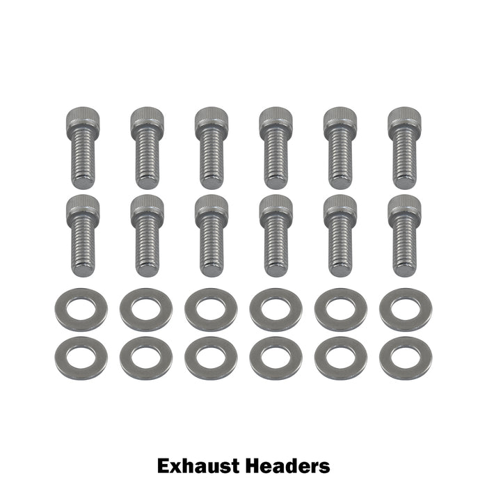 Small Block Chevy Engine Bolt Kit Stainless Steel SBC 283 327 350 383 400 - Long Water Pump