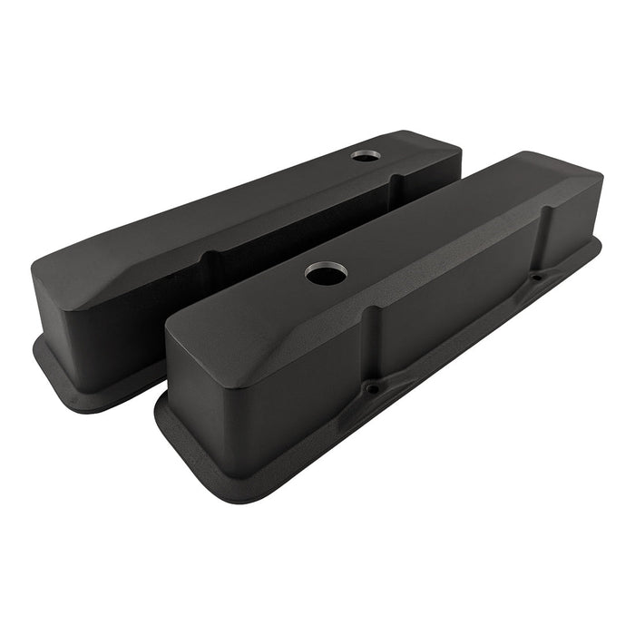 Tall Retro Style Valve Covers to suit Small Block Chev, Black