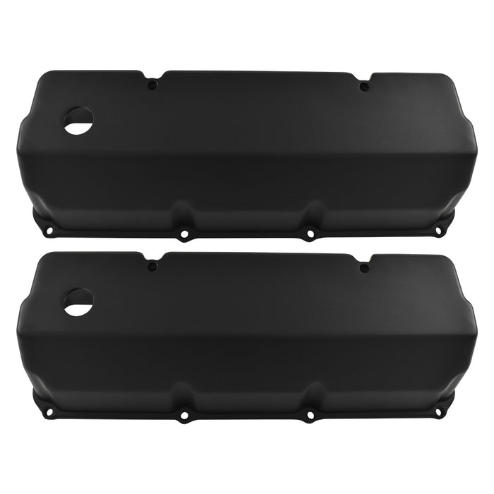 Cast Aluminium Ford Cleveland 302 351 Valve Covers, Plain Top, Black