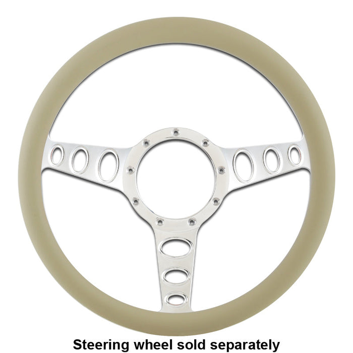 Cal Custom 15.5" Tan Leather Half Wrap Replacement for Steering Wheel
