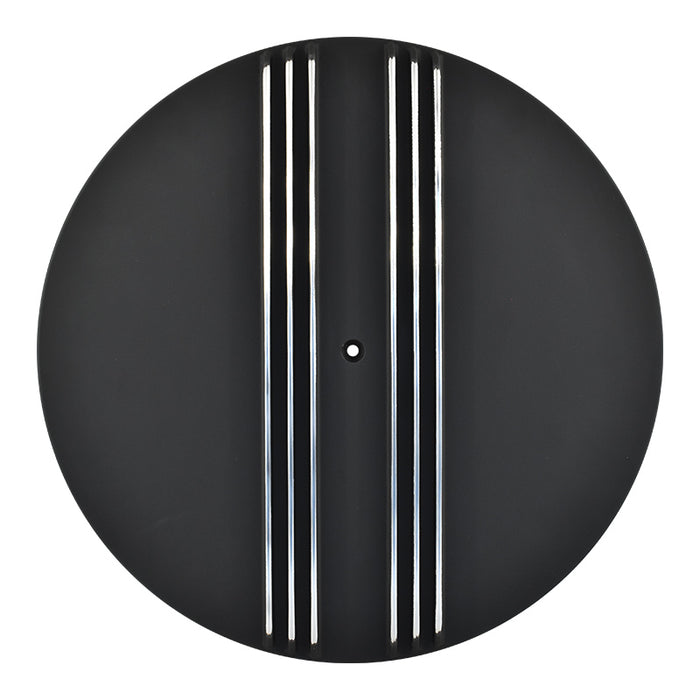 14" Round Air Cleaner Kit Half Finned Black