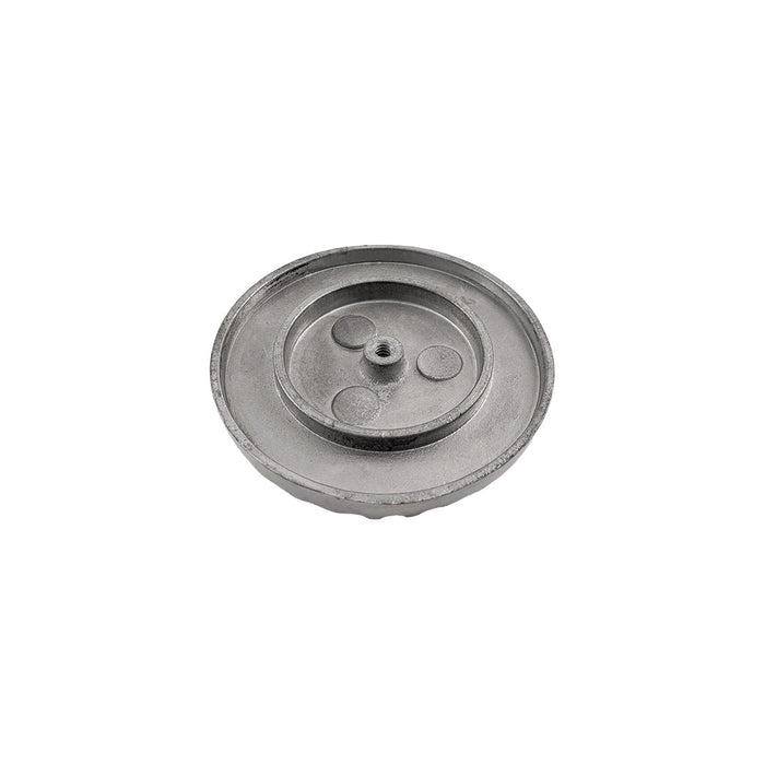 4" Round Air Cleaner Assembly, 2-5/8" Neck - Full Finned Polished Aluminium