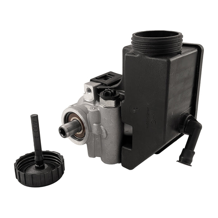 Power Steering Pump GM Type 2 with Reservoir, Natural Aluminium Housing, Universal