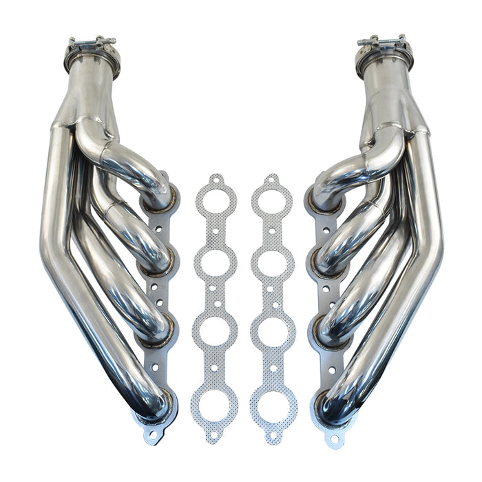 GM LS Stainless Steel Long Merge Turbo Exhaust Headers / Manifolds