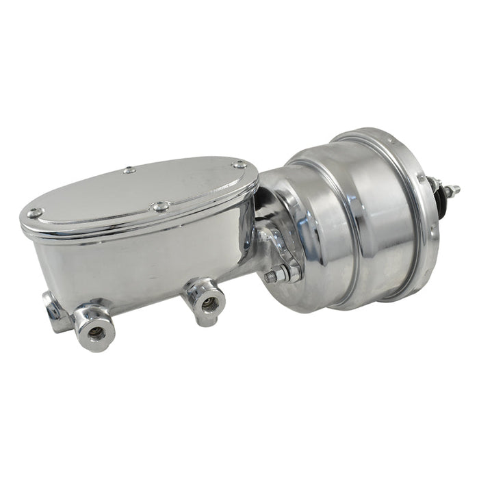Universal Wilwood Style Chrome Master Cylinder & 7" Chrome Dual Brake Booster