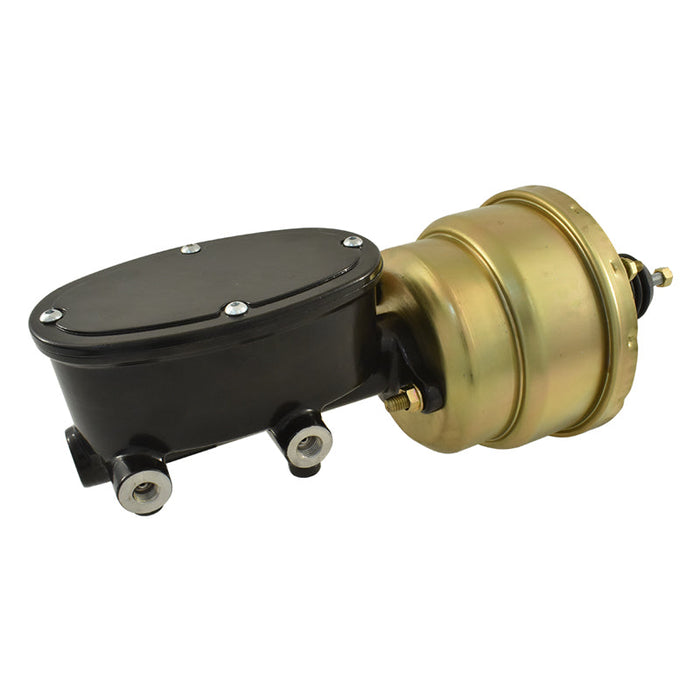 Universal Wilwood Style Black Master Cylinder & 7" Zinc Dual Brake Booster