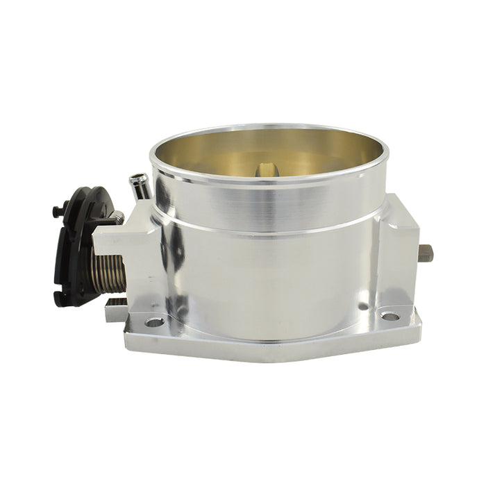 102mm Billet Aluminium LS Cable Throttle Body, 4 Bolt Flange - Silver