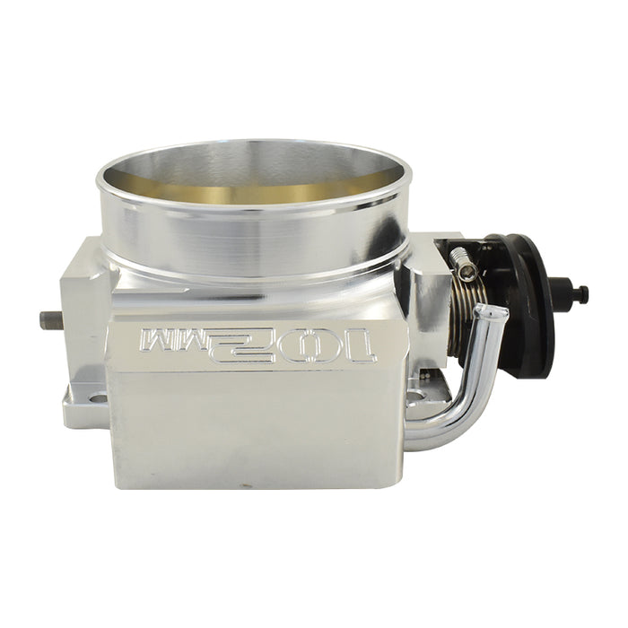 102mm Billet Aluminium LS Cable Throttle Body, 4 Bolt Flange - Silver