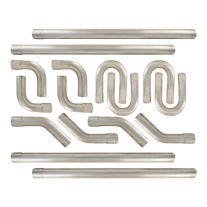16 Pc Universal Stainless Steel Dual Exhaust Pipe Mandrel Bend Kit, 2-1/2 inch