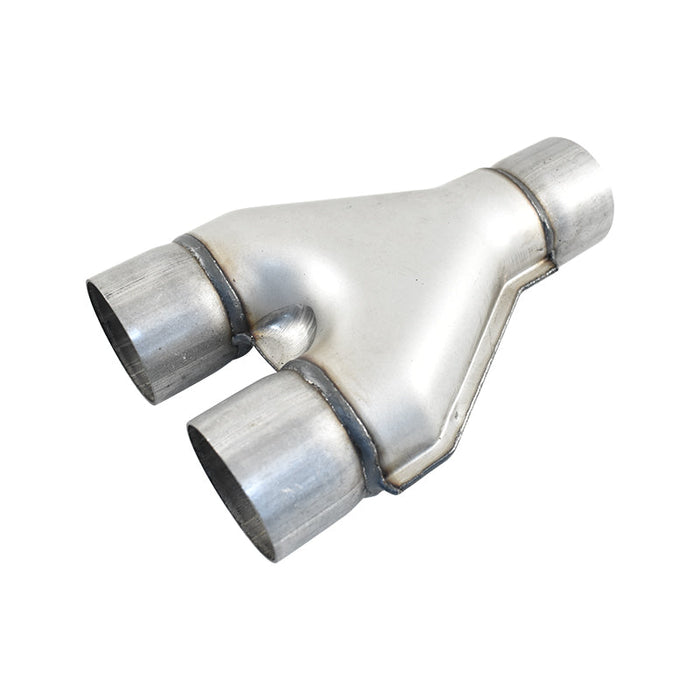 Aluminised Steel 2.25 Inch I.D. Y Merge Exhaust Pipe