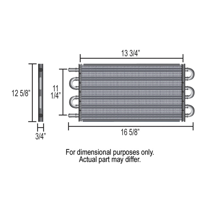 Derale 10 Pass 17'' Series 7000 Copper/Aluminum Transmission Cooler Kit 13105